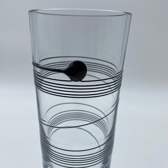 Kosta Boda Bertil Vallien Signed Art Glass Vase Black Spiral Design MCM Swedish - Picture 7 of 14